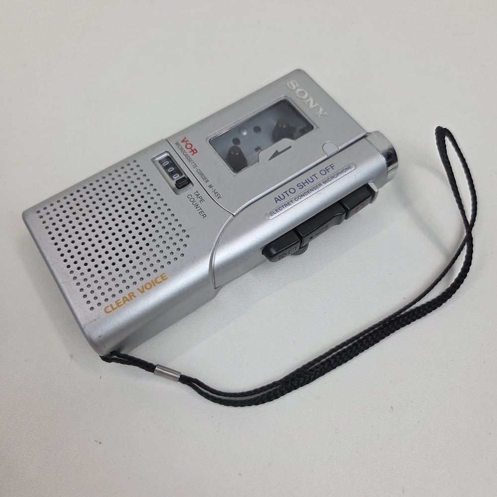 SONY M-545V Microcassette Voice Recorder Handheld Power Tested Clean